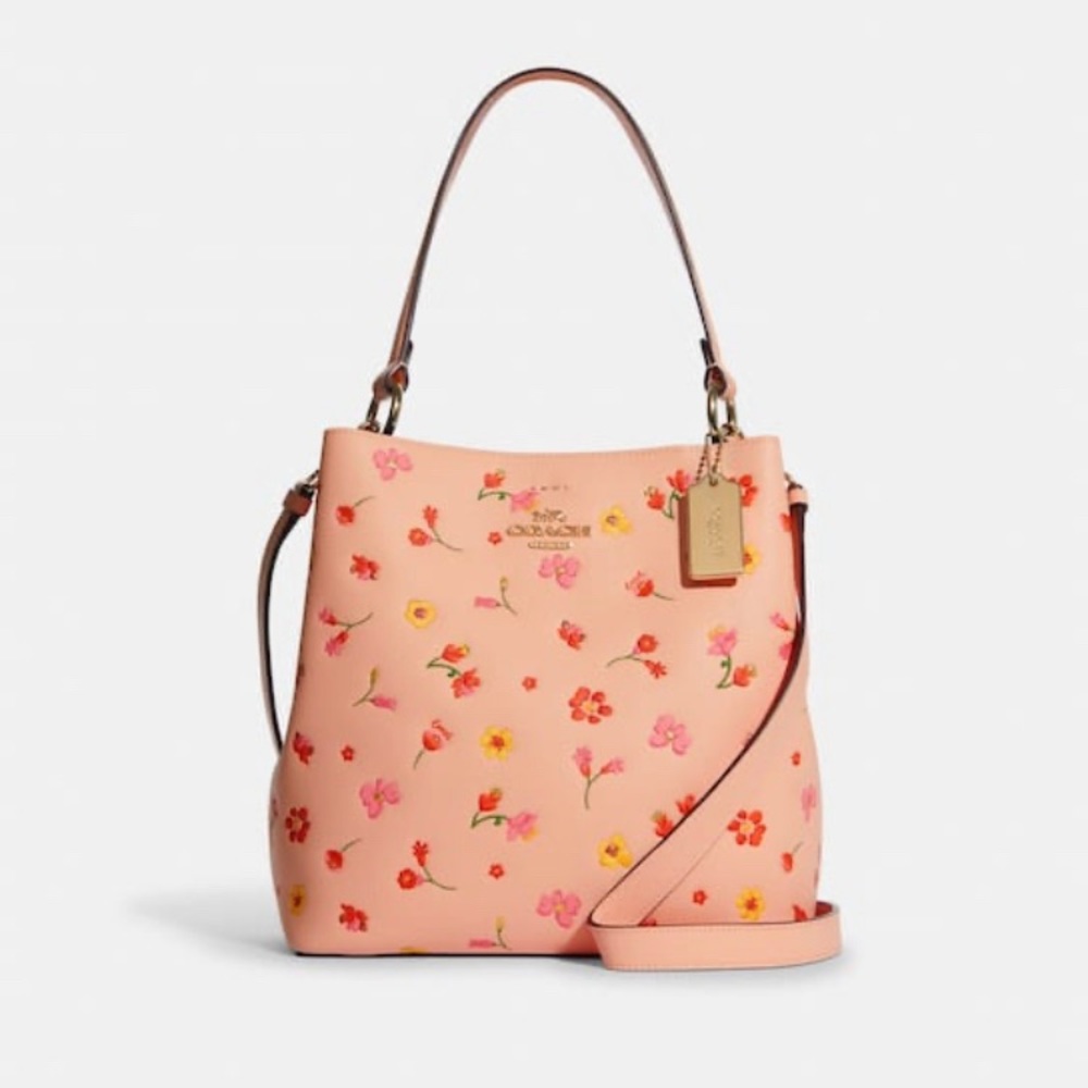 Town Bucket Bag with mystical floral print